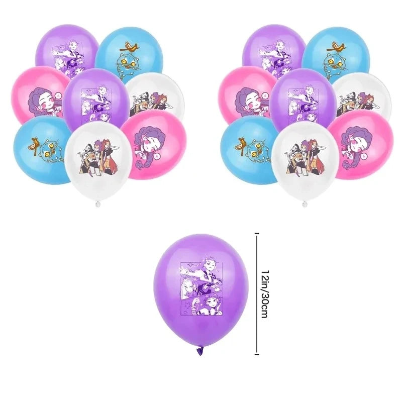 Kpop Demon Hunters Balloons Latex Balloon Cartoon Birthday Decoration 12inch Round Balloon Party Favors Party Supplies Gifts Toy