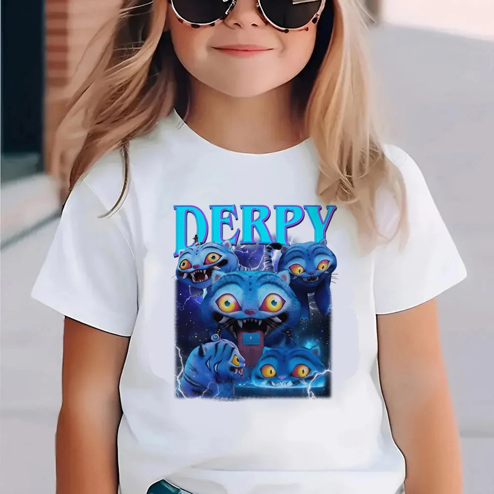 Kpop Demon Hunters Children's Clothing Short Sleeve T-shirt Cute Kpop Demon Hunters T Shirt Harajuku Tshirt for Boys Girls