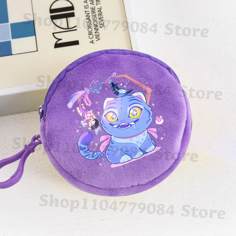 K-pop Demon Hunters Coin Purse Children Anime Cartoon Cute Money Bags Boys Girls Key Card Storage Mini Pouch Clutch Portable Bag