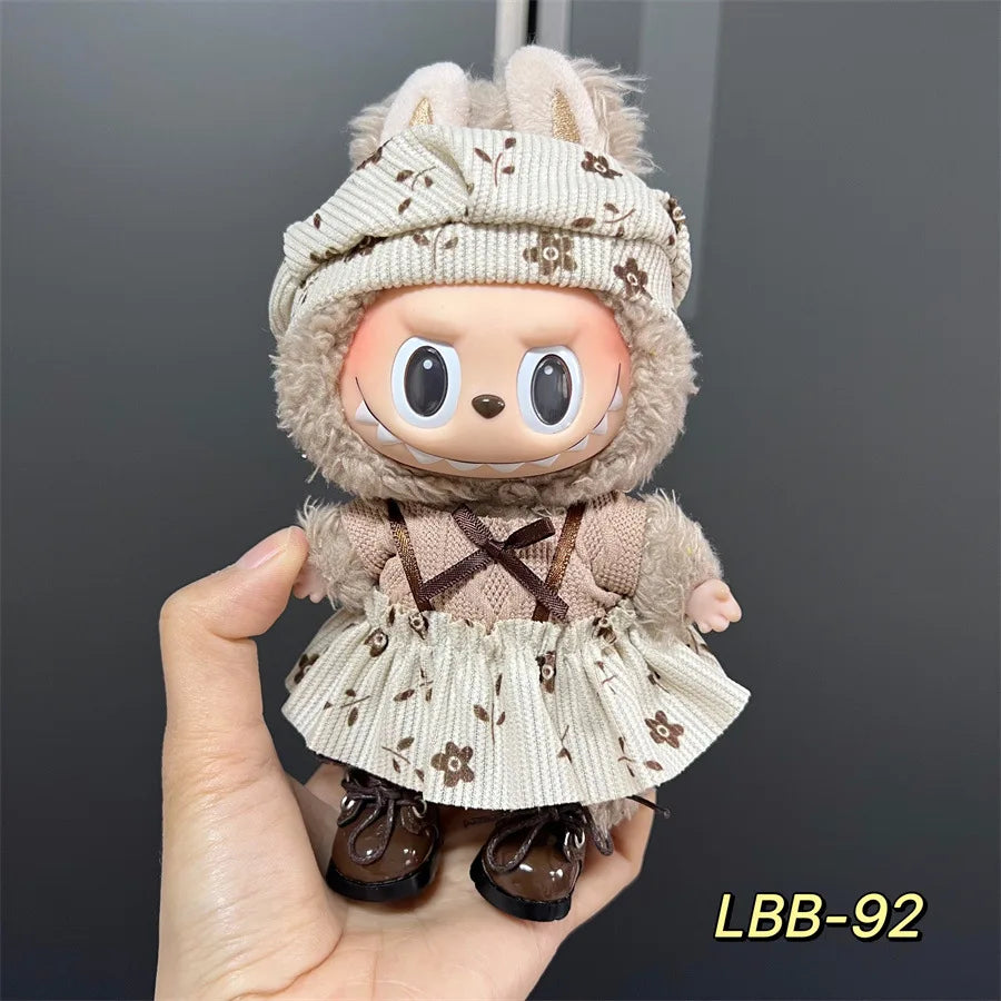 Labubu Doll Clothes Outfit Accessories For 17cm Labubu V2 V1 Doll's Clothing Dress Up DIY Toys Labubu Vintage Clothes Accessory