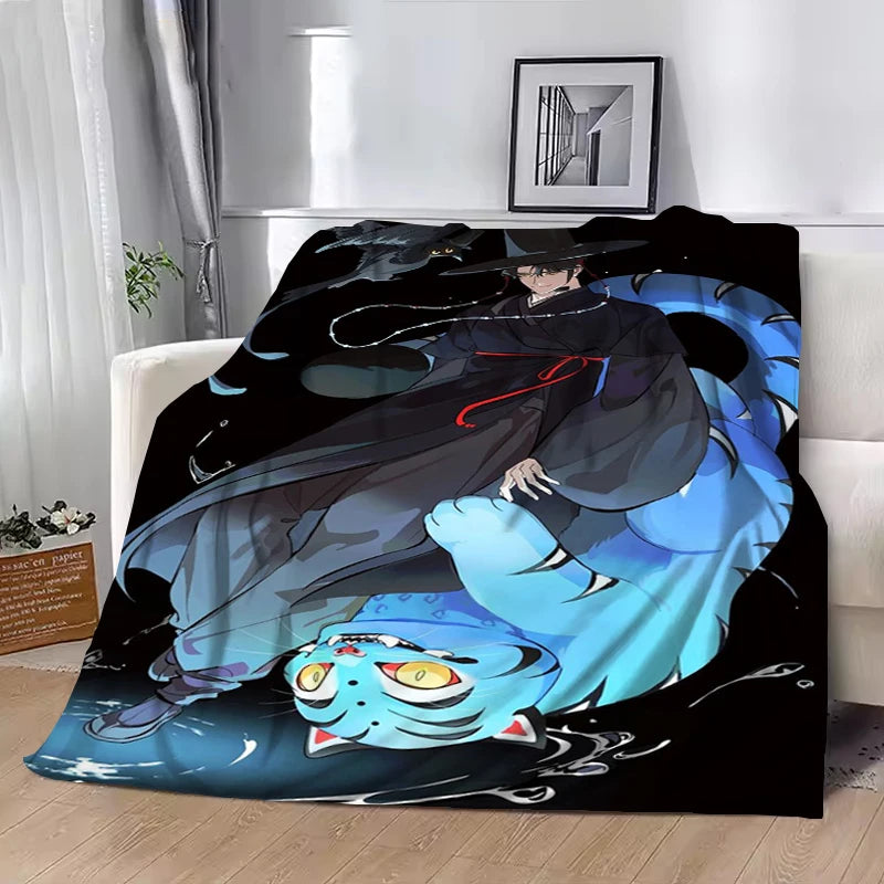 Hot Kpop Demon Hunters Huntrix Saja Boys Throw Blanket King Lid Office Soft Plaid With Print Luxury Designer Bedding Downy Knee