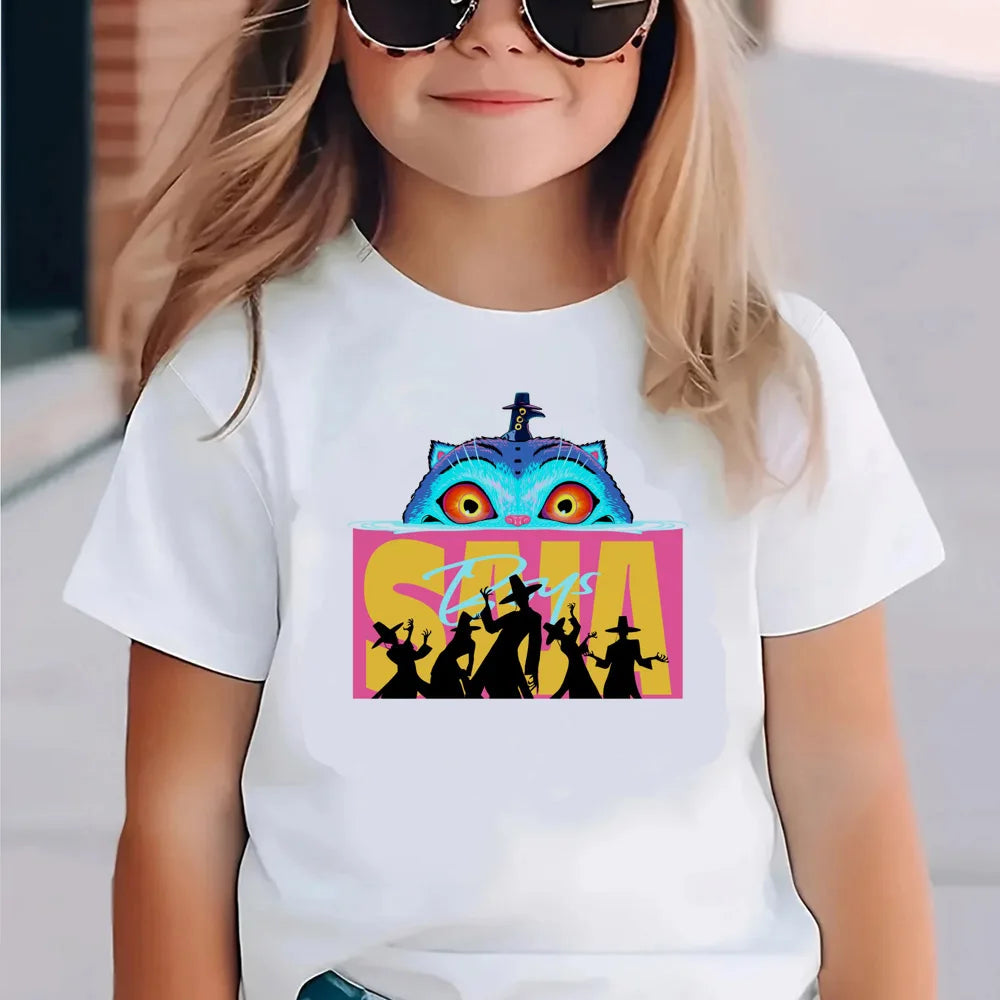 Kpop Demon Hunters Children's Clothing Short Sleeve T-shirt Cute Kpop Demon Hunters T Shirt Harajuku Tshirt for Boys Girls