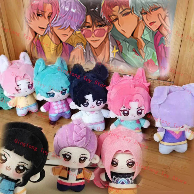NEW Kpop Demon Hunters Saja Boys Plush Keychain Cute Cartoon Jinu Mystery Romance Baby Abby Plushie Bag Decor Stuffed Toy Gift