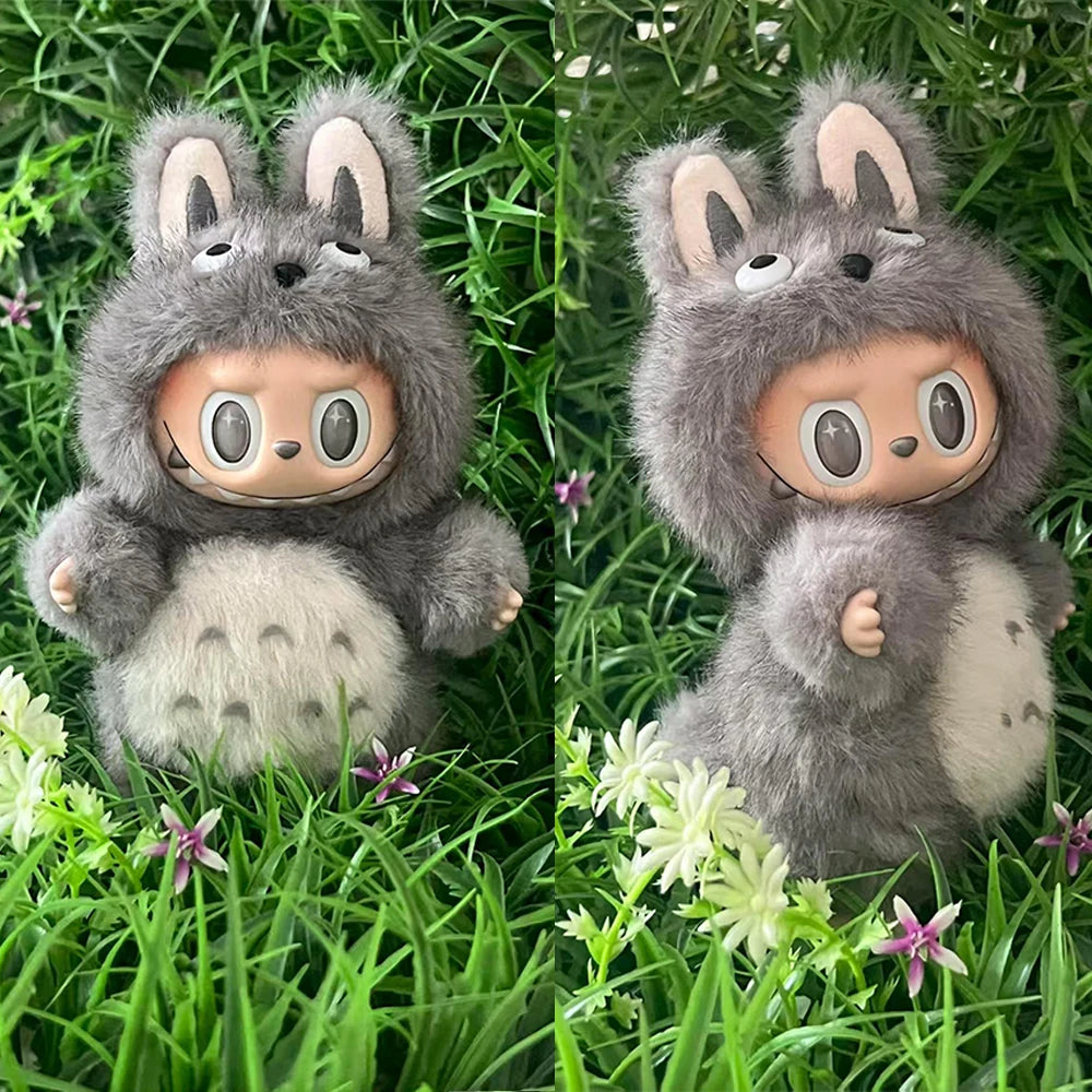 For Cloth 17cm Labubu Mini Plush Doll Clothing Set Cute Suit Cartoon Vinyl Doll Kpop Idol Doll Clothing Accessories