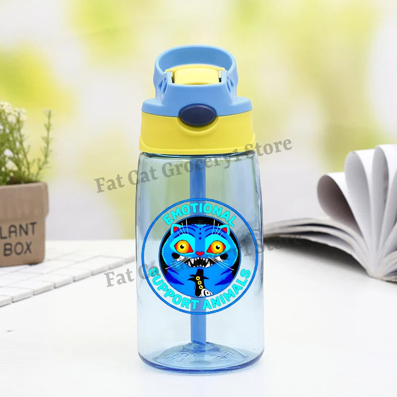 Kpop Demon Hunter Water Bottle with Straw Kids Anime Rumi Mira Zoey Hydros Flasks Children 500ml Summer Outdoor Sport Mug Gift
