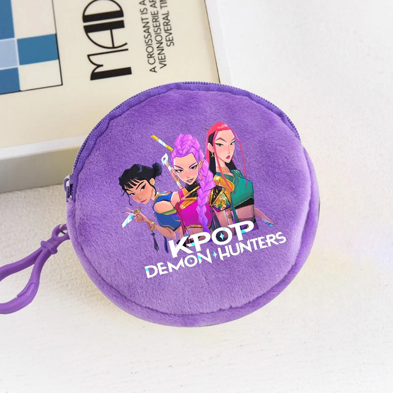 K-pop Demon Hunters Coin Purse Children Anime Cartoon Cute Money Bags Boys Girls Key Card Storage Mini Pouch Clutch Portable Bag