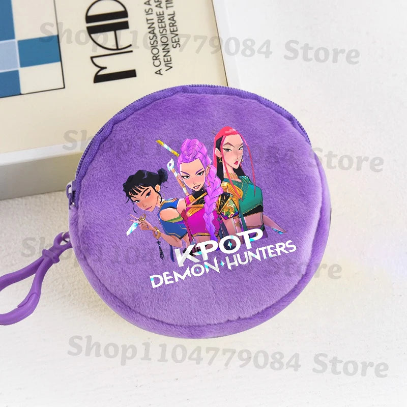 K-pop Demon Hunters Coin Purse Children Anime Cartoon Cute Money Bags Boys Girls Key Card Storage Mini Pouch Clutch Portable Bag