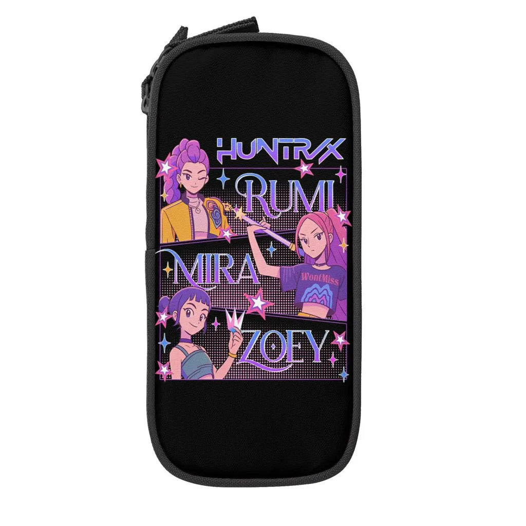 Huntrix Saja Boys Pencil Case Creative Huntrix - Kpop Demon Hunters Pen Bag Girl Boy Large Storage Office Cosmetic Pencilcases