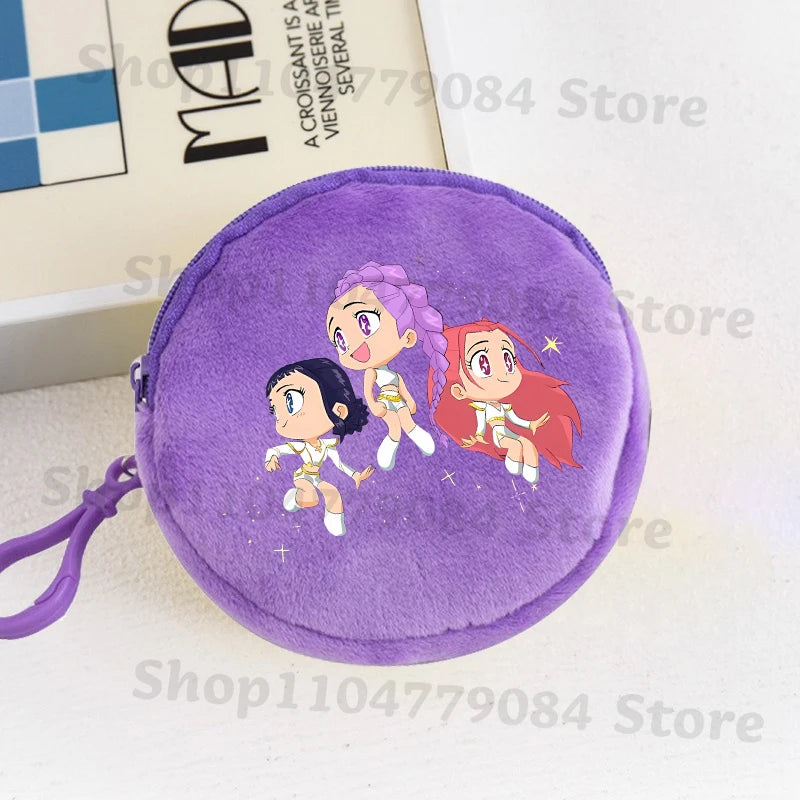 K-pop Demon Hunters Coin Purse Children Anime Cartoon Cute Money Bags Boys Girls Key Card Storage Mini Pouch Clutch Portable Bag