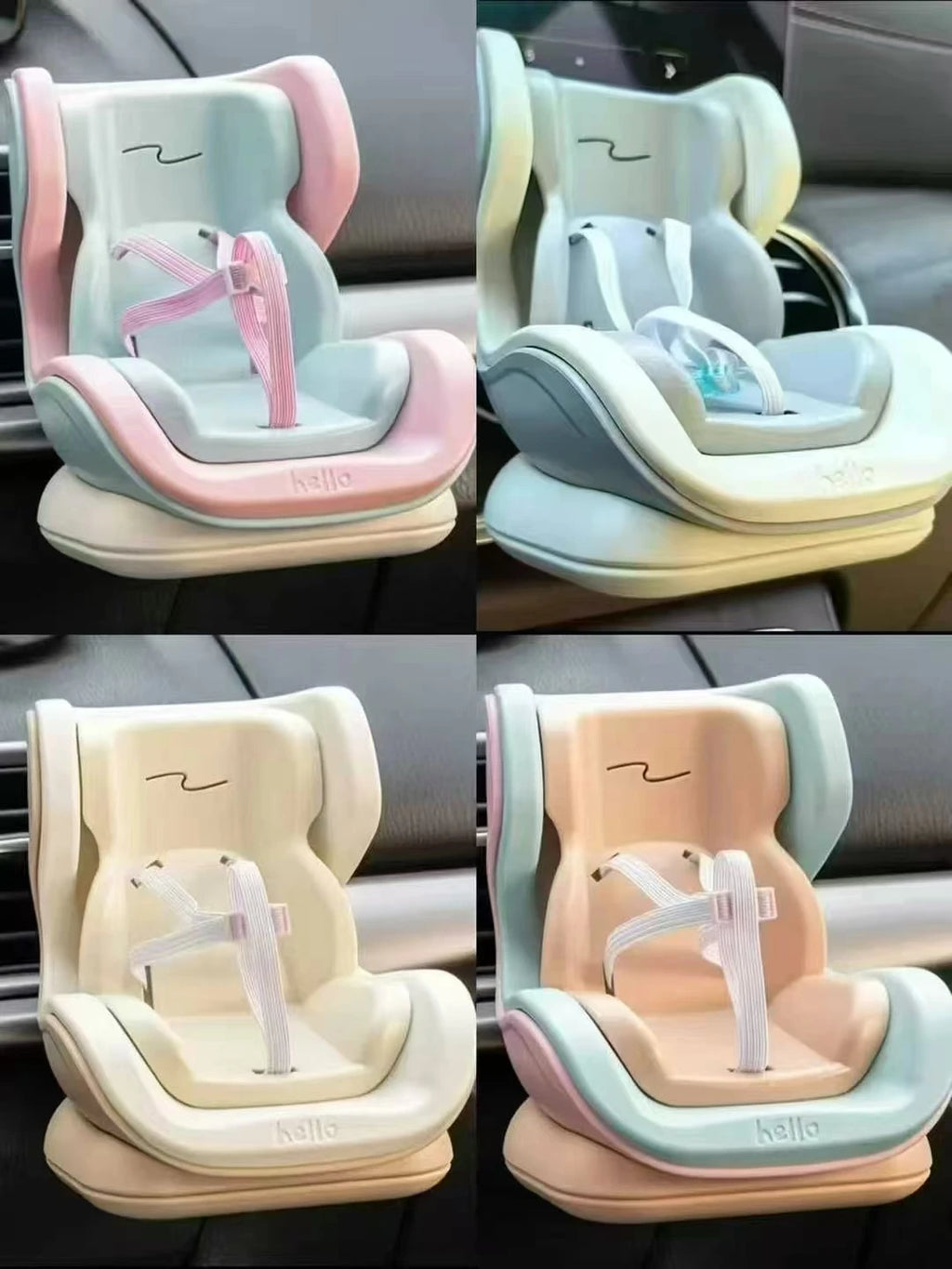 Labubu Car Seat Second Generation Sitting Party Safety Seat Air Outlet Accessories Car dollar storage Gift for Labubu Fan