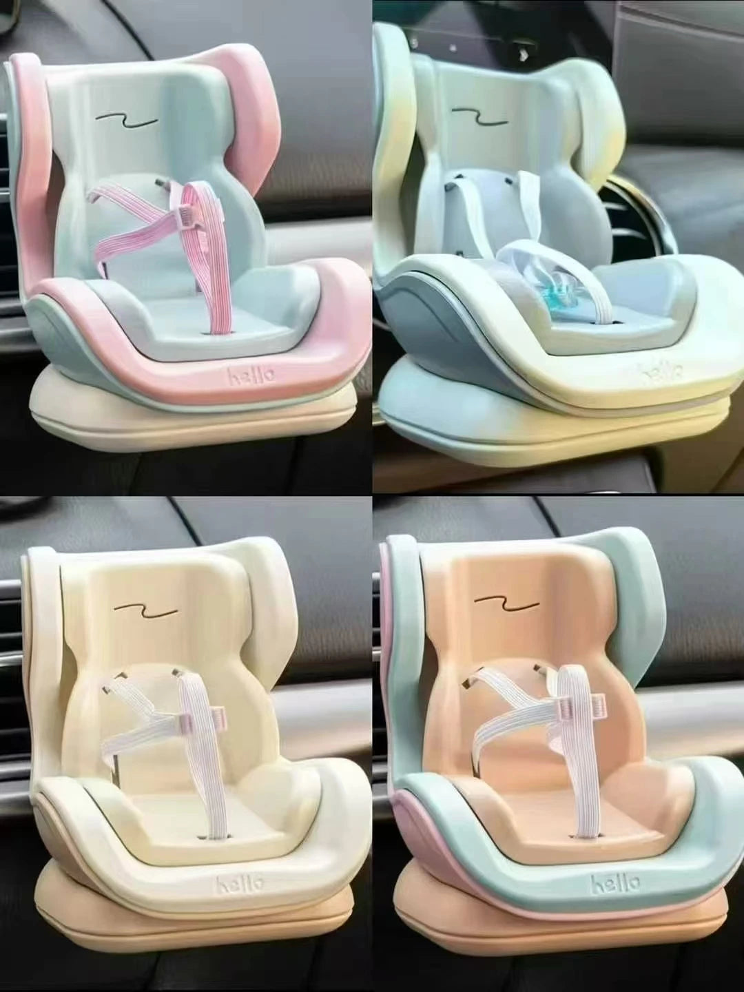 Labubu Car Seat Second Generation Sitting Party Safety Seat Air Outlet Accessories Car dollar storage Gift for Labubu Fan