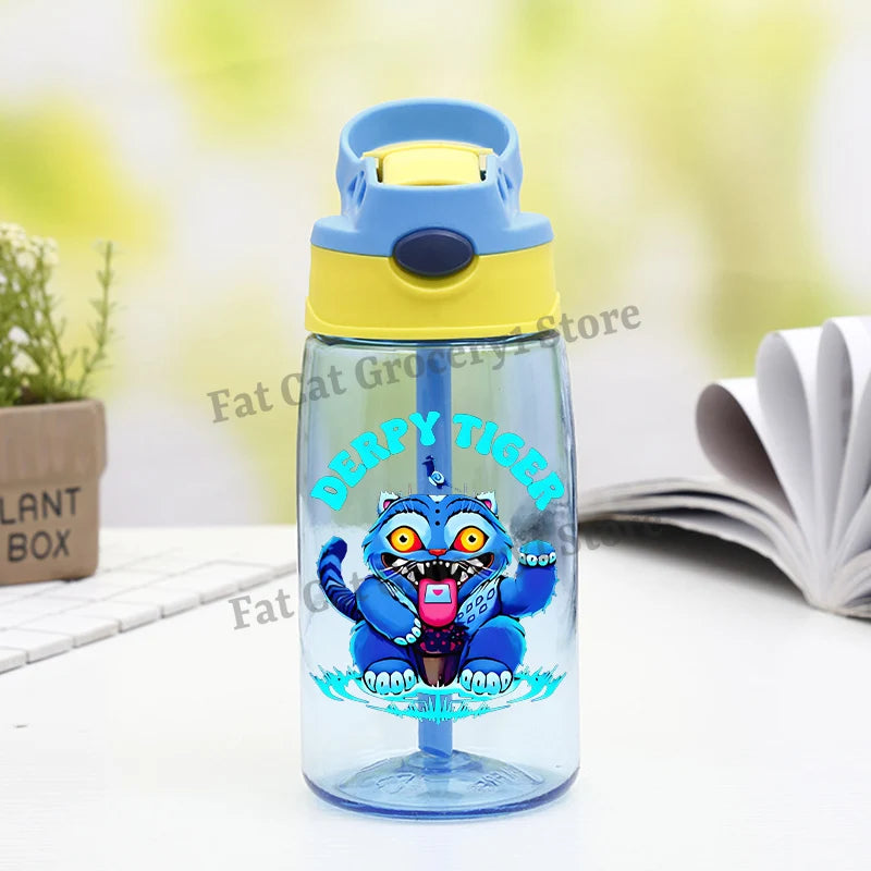 Kpop Demon Hunter Water Bottle with Straw Kids Anime Rumi Mira Zoey Hydros Flasks Children 500ml Summer Outdoor Sport Mug Gift