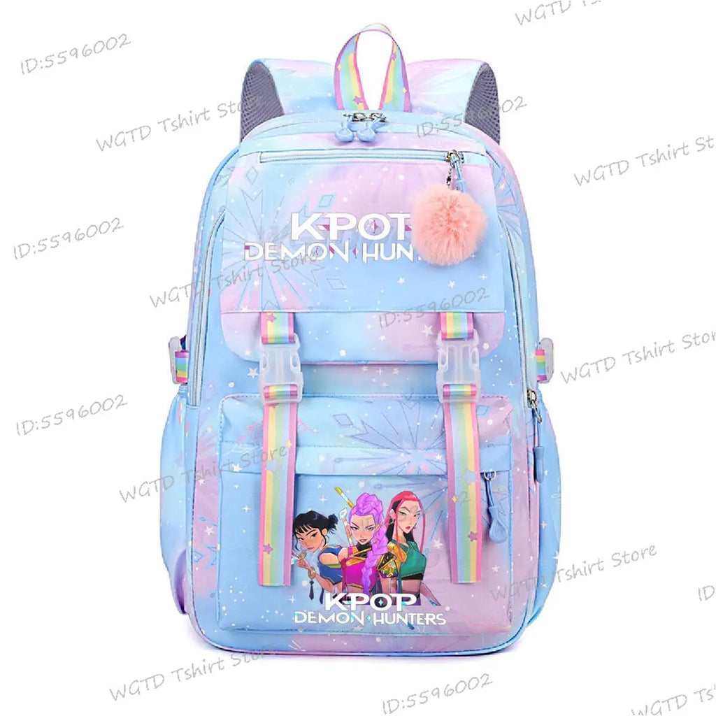 KPop Demon Hunters Daily Bagpack 2025 Hot Movie Print Backpacks for Girl Boy K-Pop Fashion Casual Students School Backpack