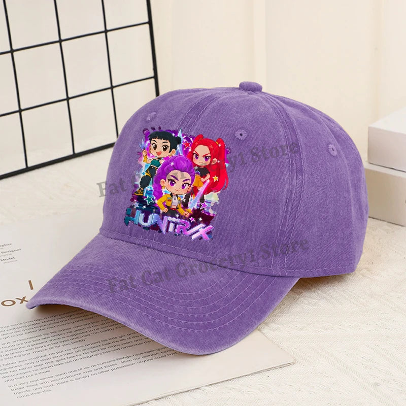 Kpop Demon Hunter Baseball Cap Women Anime Rumi Mira Zoey Sun Hat Adult New Outdoor Sport Sunbonnet Fashion Retro Headgear Gift