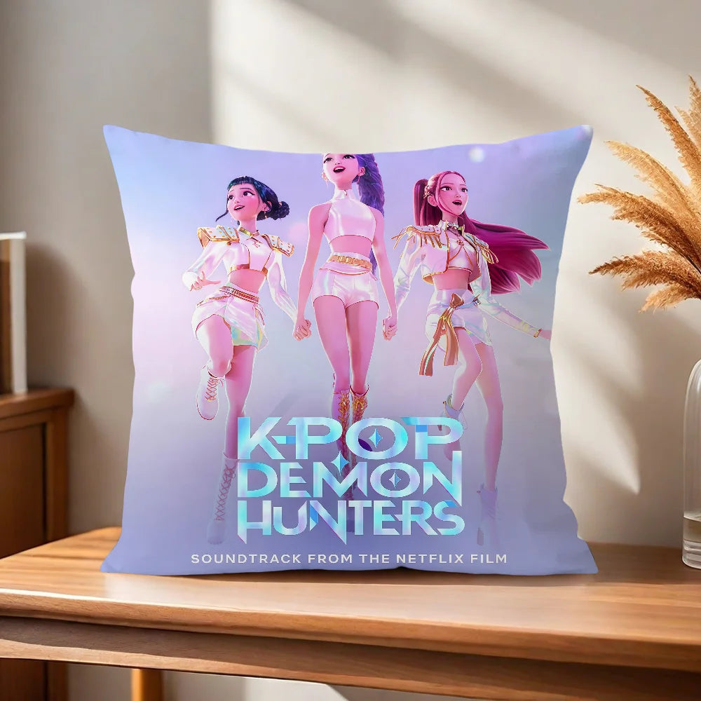 cushion Demon KPop Hunters cover Home Sofa living Room Office Coffee Shop Car Pillow Case