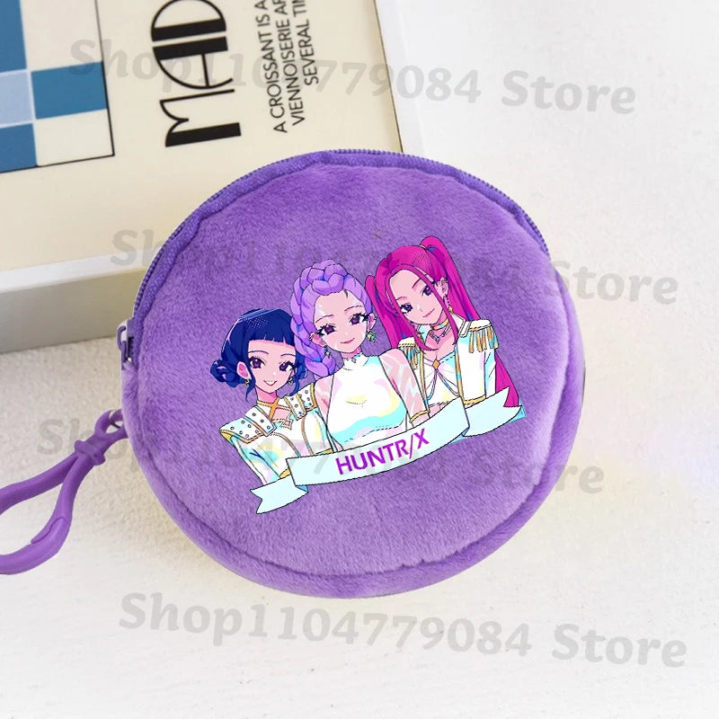 K-pop Demon Hunters Coin Purse Children Anime Cartoon Cute Money Bags Boys Girls Key Card Storage Mini Pouch Clutch Portable Bag