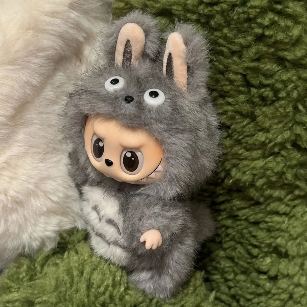 For Cloth 17cm Labubu Mini Plush Doll Clothing Set Cute Suit Cartoon Vinyl Doll Kpop Idol Doll Clothing Accessories