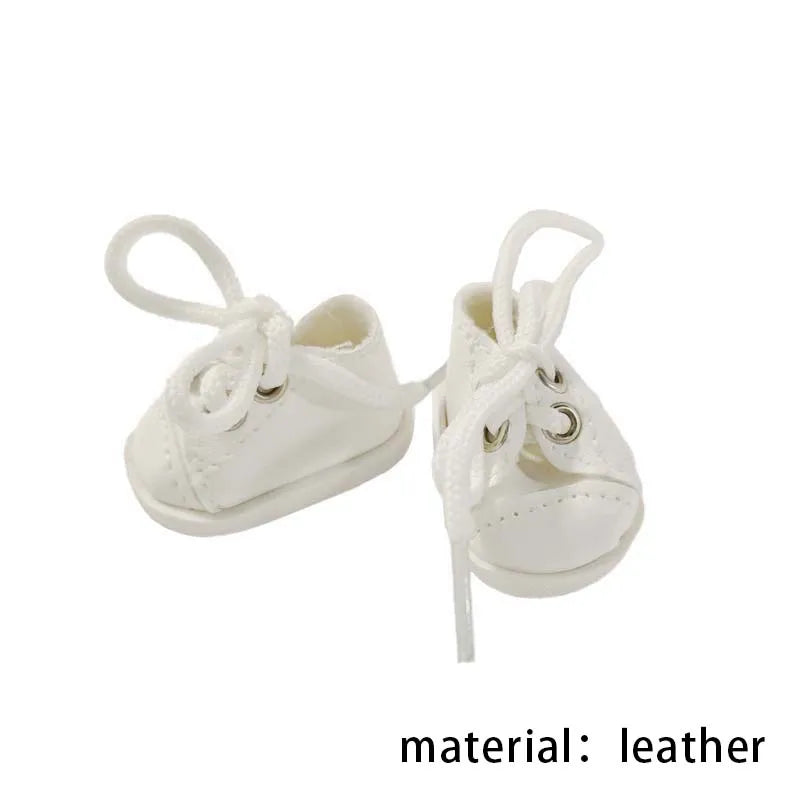 1 pair Multi Colours Labubu Doll Shoes Labubu Bow Shoes for 17cm Labubu Accessories Doll Finger Shoes Doll Leather Shoes
