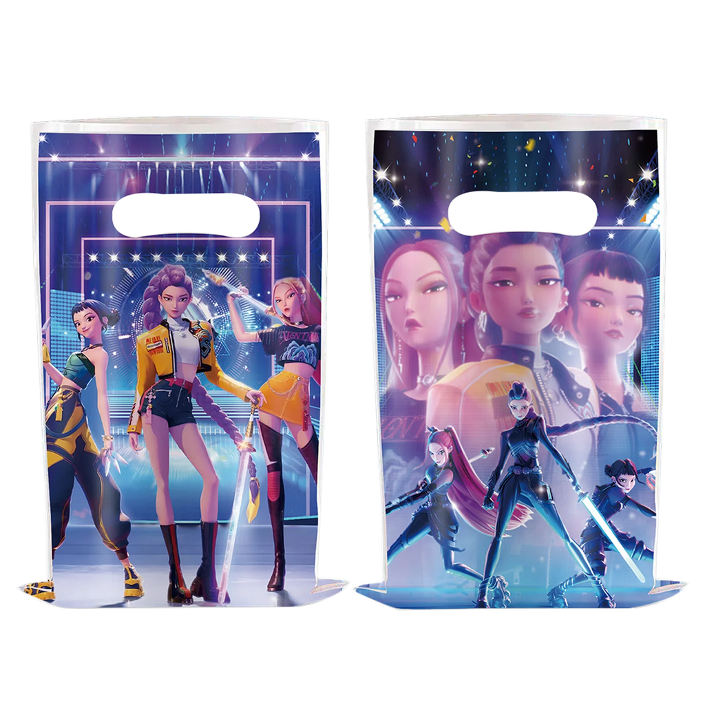 Demon Hunters Birthday Party Decor Tableware Banner Decorations Cake Topper Balloon Girl Kid Korean Kpop Anime Party Supplie Set