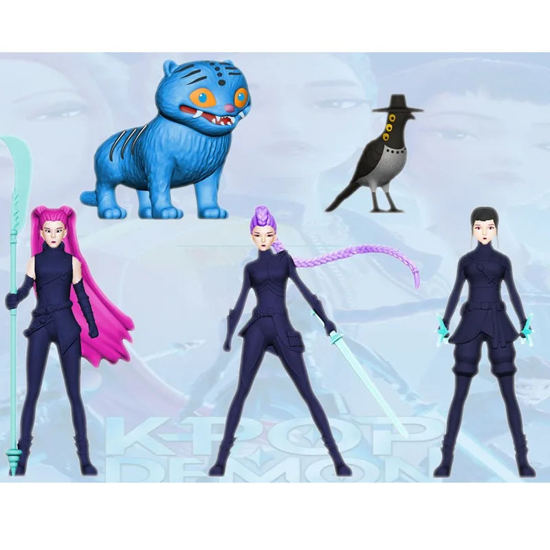 Anime Kpop Demon Hunters Figure Model Toy Cartoon Gaming Peripherals Desk Decoration Collection Figures Model Toy for Kid Gift