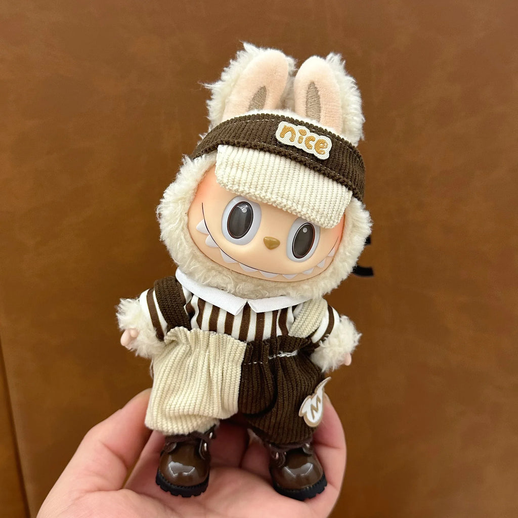 Doll Clothes For 15-17CM I II III Labubu Outfits Mini Plush Cotton Idol Doll Universal Clothing Sitting Party Accessories Gifts