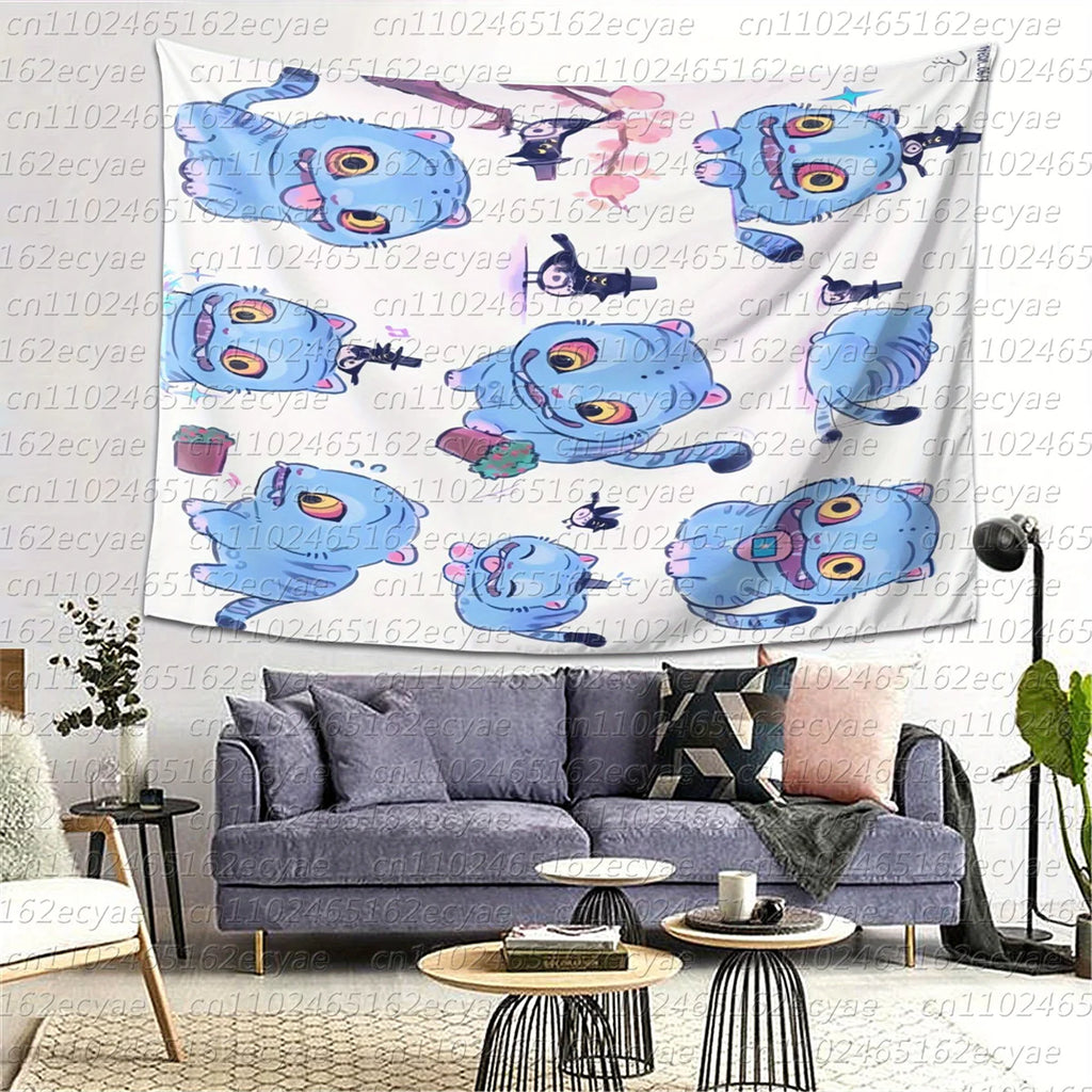 KPop Demon Hunters Tapestry Korean Pop Demon Hunters Wall Hanging Decor Vibrant K-Pop Anime Room Decoration for Bedroom Parties