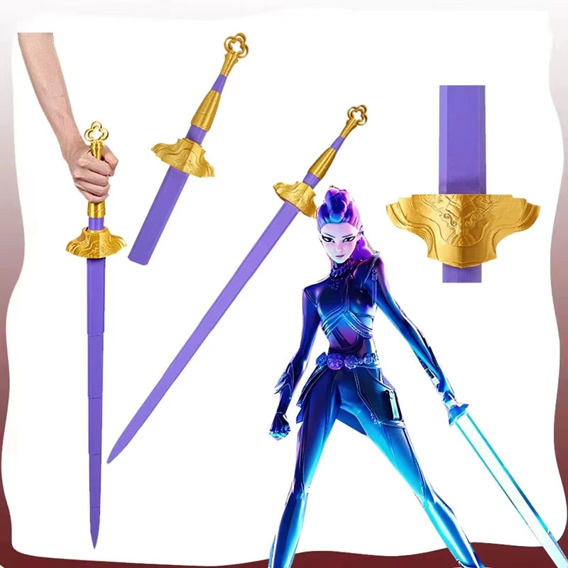 Rumi Sword KPOP Demons Hunter Cosplay Costume Accessories Arms Weaponns Long Knife Purple Sword Halloween Carnival Suit Props