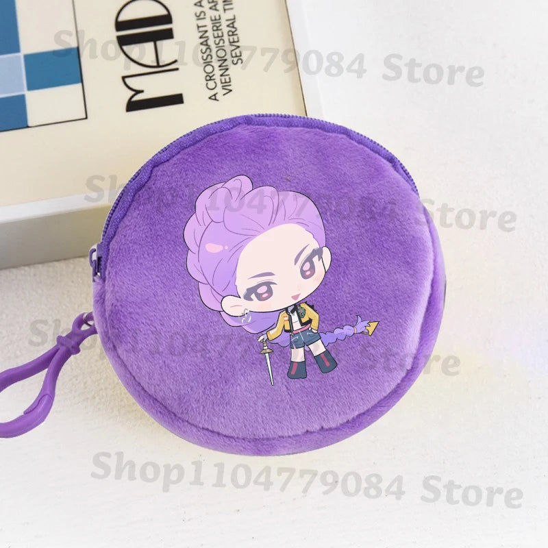 K-pop Demon Hunters Coin Purse Children Anime Cartoon Cute Money Bags Boys Girls Key Card Storage Mini Pouch Clutch Portable Bag