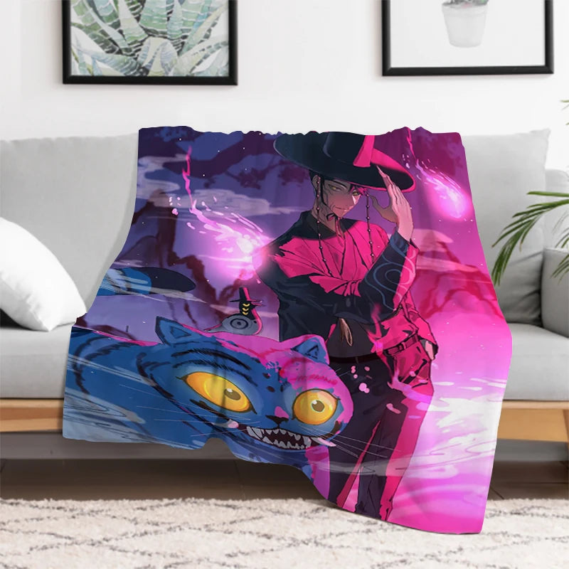 Anime K-Pop Demon Hunters Cute Blanket Girl Gift Soft Plush Blanket,Flannel Throw Blanket for Living Room Bedroom Bed Sofa