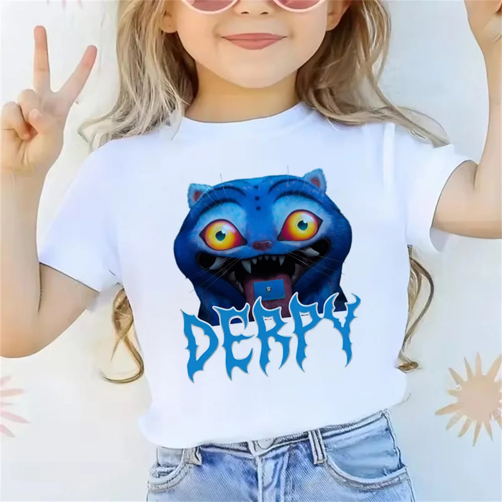 2025 Movie KPop Demon Hunters T-shirt Summer Short Sleeve Tee for Casual Loose Girl Boy Graphic Printed Tops