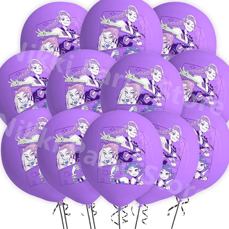 Kpop Demon Hunters Balloons Latex Balloon Cartoon Birthday Decoration 12inch Round Balloon Party Favors Party Supplies Gifts Toy