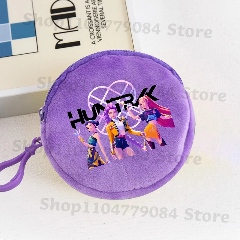 K-pop Demon Hunters Coin Purse Children Anime Cartoon Cute Money Bags Boys Girls Key Card Storage Mini Pouch Clutch Portable Bag
