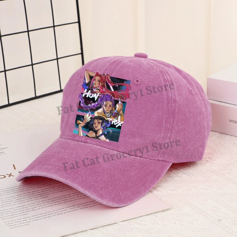 Kpop Demon Hunter Baseball Cap Women Anime Rumi Mira Zoey Sun Hat Adult New Outdoor Sport Sunbonnet Fashion Retro Headgear Gift