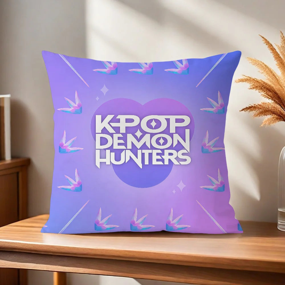 cushion Demon KPop Hunters cover Home Sofa living Room Office Coffee Shop Car Pillow Case