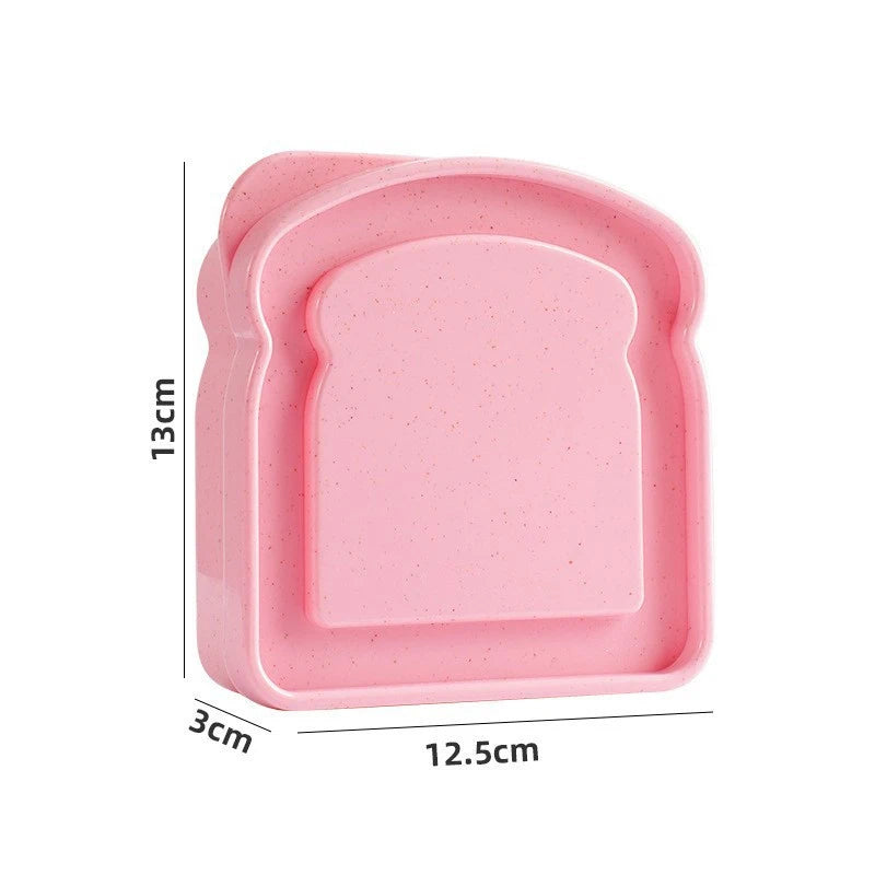 K-pop Demon Hunters Toast Fruit Lunch Box with Lid Anime Pink Food Bread Sandwich Box Kitchen Outdoor Picnic Portable Bento Box