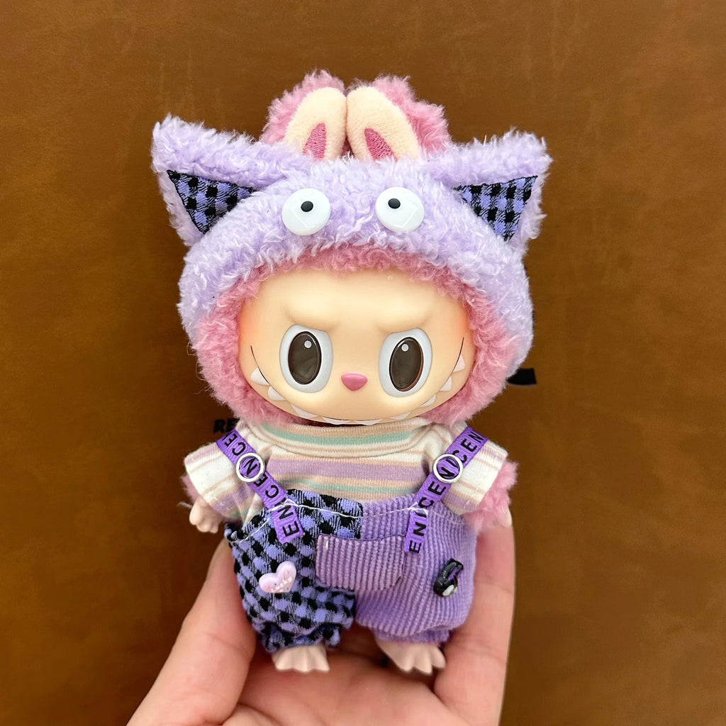 Doll Clothes For 15-17CM I II III Labubu Outfits Mini Plush Cotton Idol Doll Universal Clothing Sitting Party Accessories Gifts