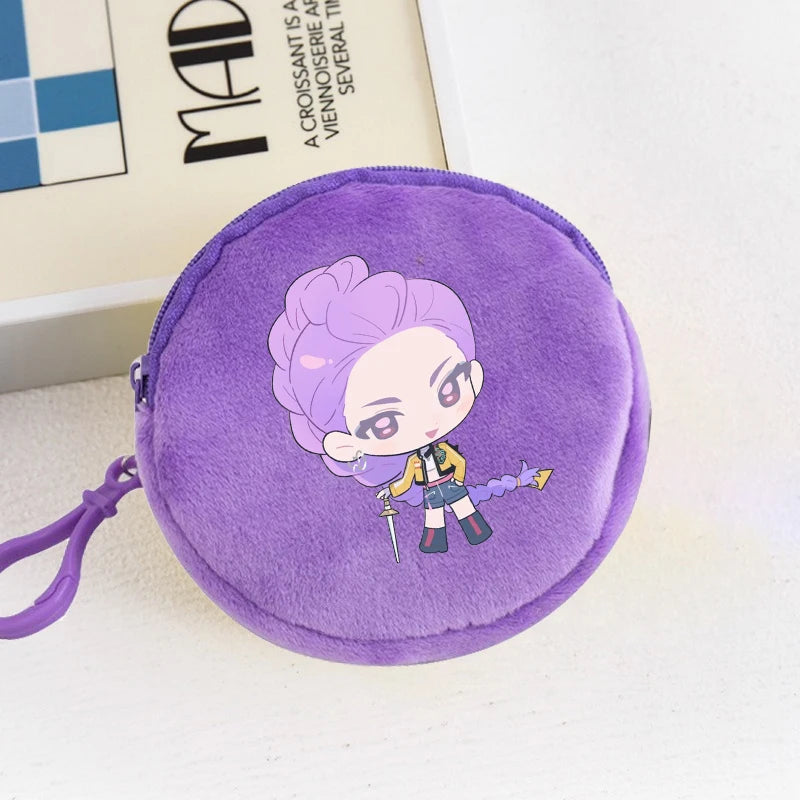 K-pop Demon Hunters Coin Purse Children Anime Cartoon Cute Money Bags Boys Girls Key Card Storage Mini Pouch Clutch Portable Bag