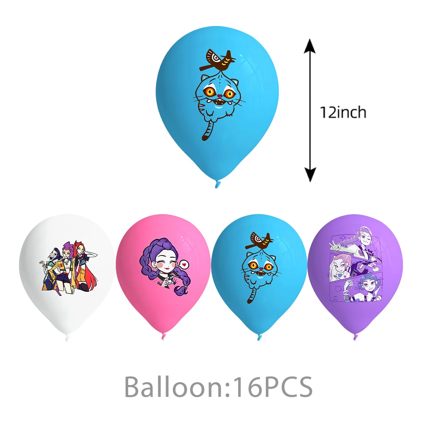 Kpop Demon Hunters Balloons Latex Balloon Cartoon Birthday Decoration 12inch Round Balloon Party Favors Party Supplies Gifts Toy