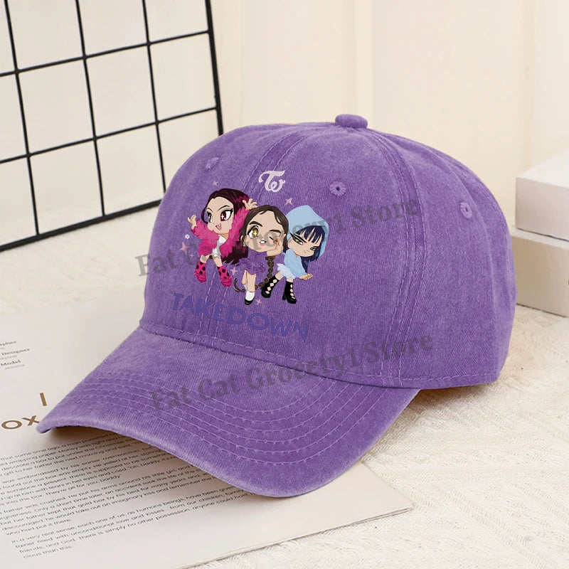 Kpop Demon Hunter Baseball Cap Women Anime Rumi Mira Zoey Sun Hat Adult New Outdoor Sport Sunbonnet Fashion Retro Headgear Gift