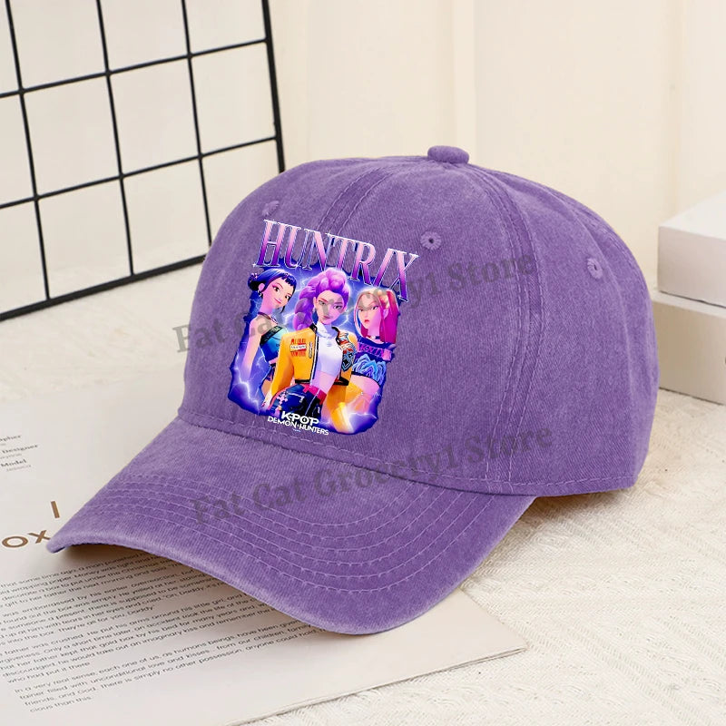 Kpop Demon Hunter Baseball Cap Women Anime Rumi Mira Zoey Sun Hat Adult New Outdoor Sport Sunbonnet Fashion Retro Headgear Gift