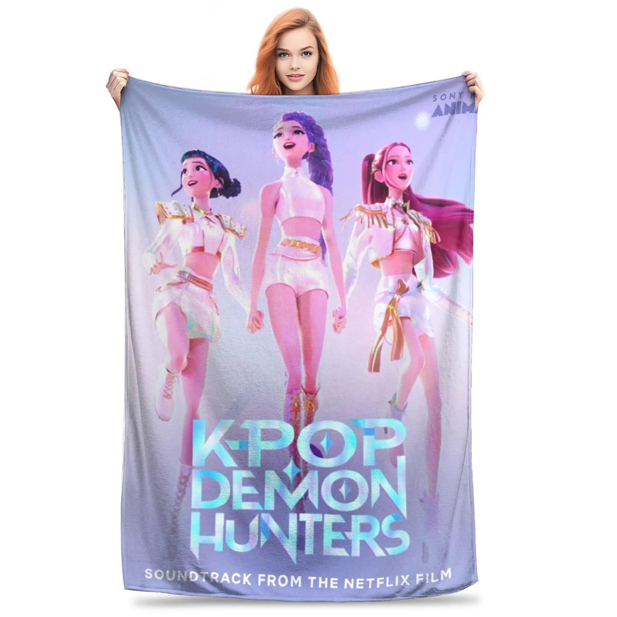kpop Demon Hunters Huntrix Blankets Quality Soft Warm  Throw Blanket Winter Kids Couch Bed Fluffy Bedspread