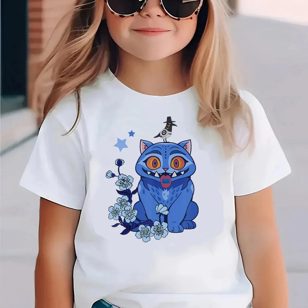 Kpop Demon Hunters Children's Clothing Short Sleeve T-shirt Cute Kpop Demon Hunters T Shirt Harajuku Tshirt for Boys Girls