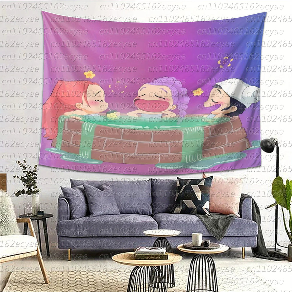 KPop Demon Hunters Tapestry Korean Pop Demon Hunters Wall Hanging Decor Vibrant K-Pop Anime Room Decoration for Bedroom Parties