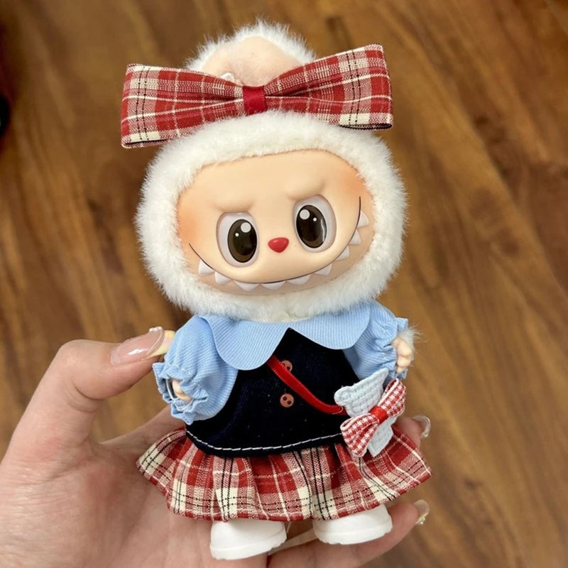 Labubu Doll Clothes Outfit Accessories For 17cm Labubu V2 V1 Doll's Clothing Dress Up DIY Toys Labubu Vintage Clothes Accessory