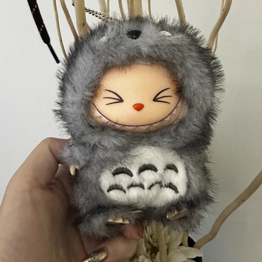 For Cloth 17cm Labubu Mini Plush Doll Clothing Set Cute Suit Cartoon Vinyl Doll Kpop Idol Doll Clothing Accessories