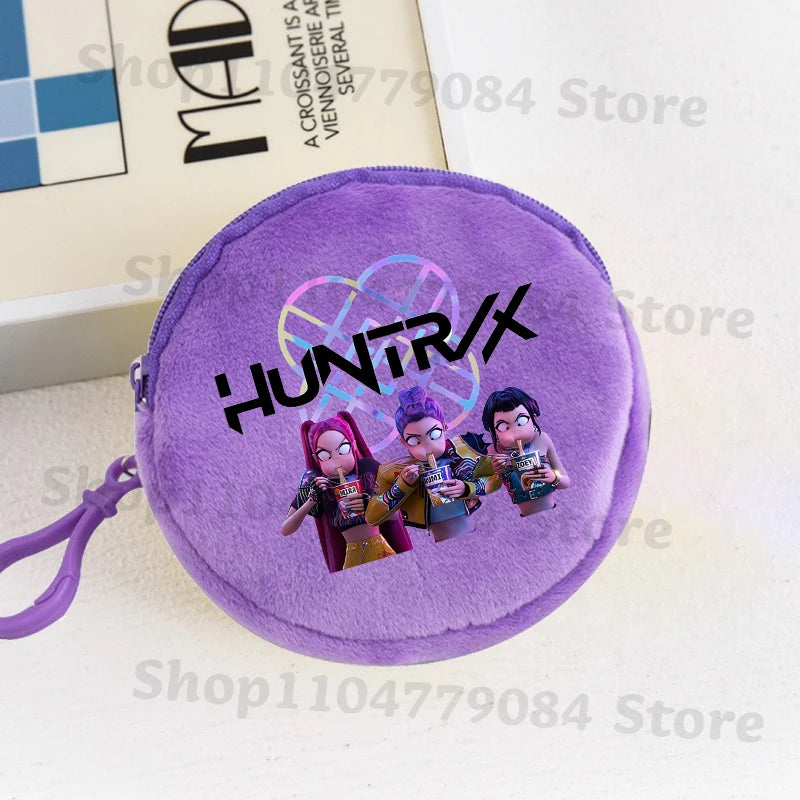 K-pop Demon Hunters Coin Purse Children Anime Cartoon Cute Money Bags Boys Girls Key Card Storage Mini Pouch Clutch Portable Bag