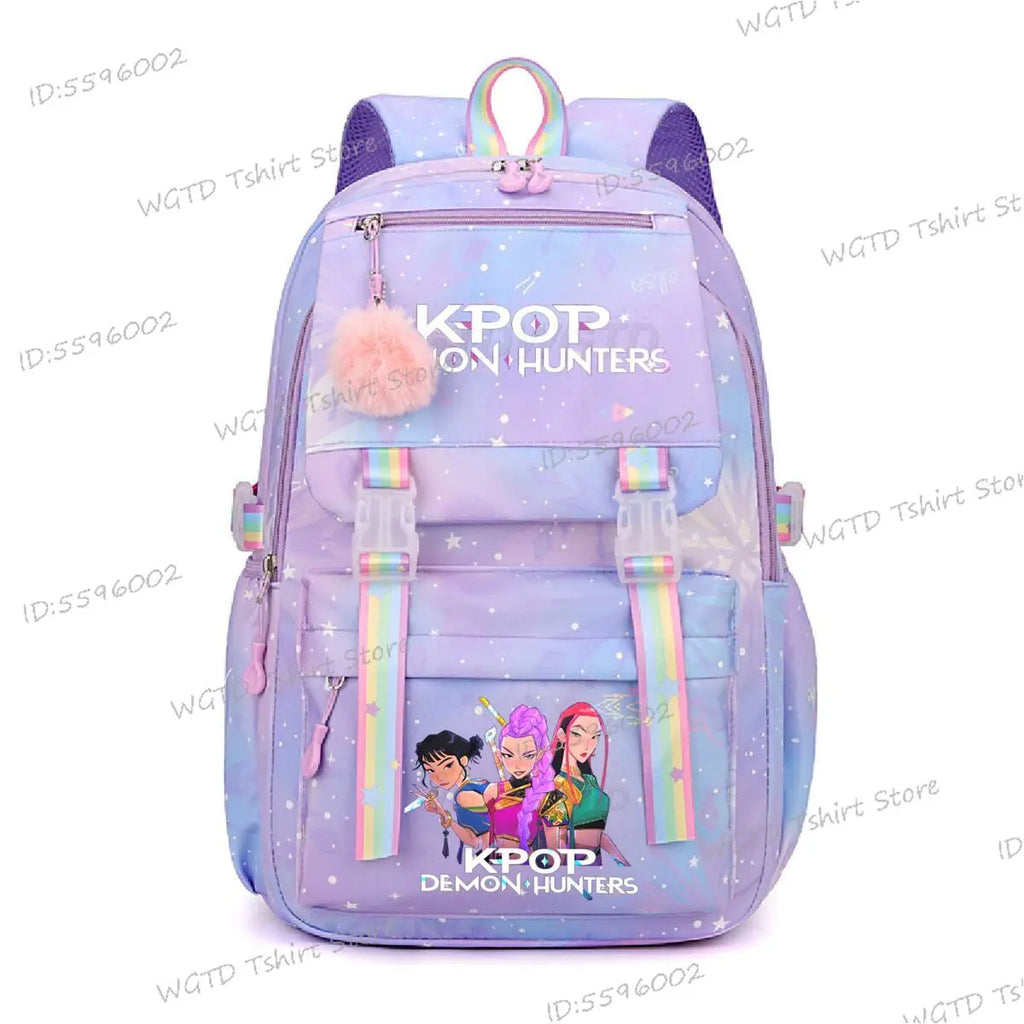 KPop Demon Hunters Daily Bagpack 2025 Hot Movie Print Backpacks for Girl Boy K-Pop Fashion Casual Students School Backpack