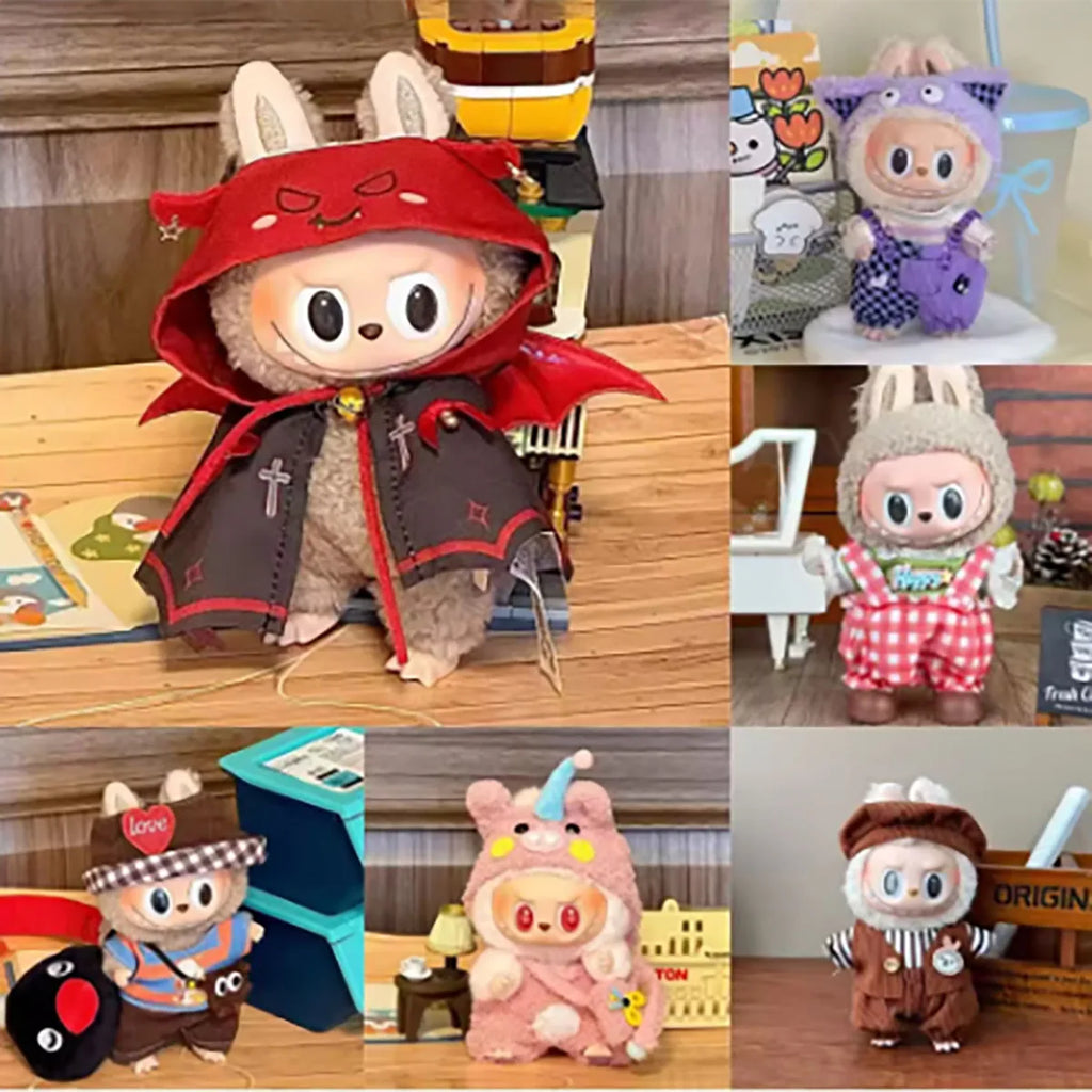 Cute Doll Clothes Outfit Accessories For Labubu V2 V1 Party Dress Set Little Devil Outfits Gifts Only clothes, no dolls ﻿