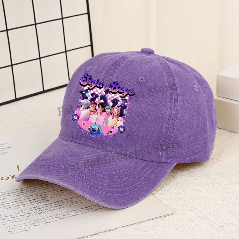 Kpop Demon Hunter Baseball Cap Women Anime Rumi Mira Zoey Sun Hat Adult New Outdoor Sport Sunbonnet Fashion Retro Headgear Gift