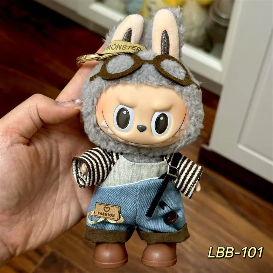 Labubu Doll Clothes Outfit Accessories For 17cm Labubu V2 V1 Doll's Clothing Dress Up DIY Toys Labubu Vintage Clothes Accessory